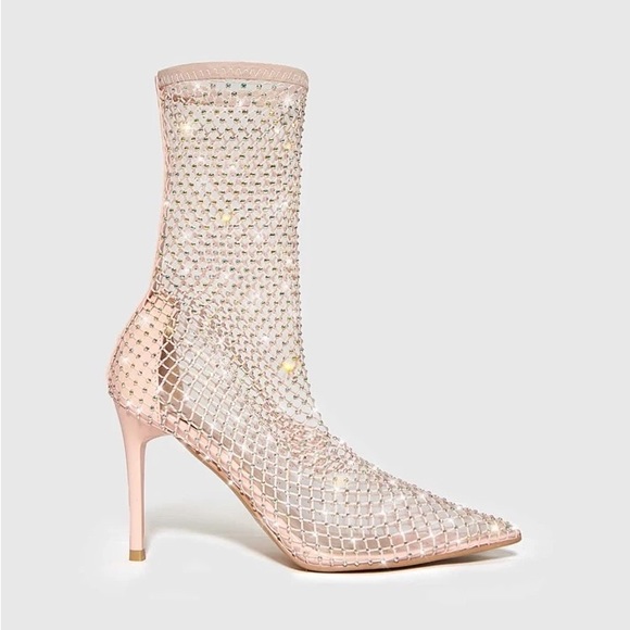 Fishnet Rhinestone Heels - Picture 4 of 8